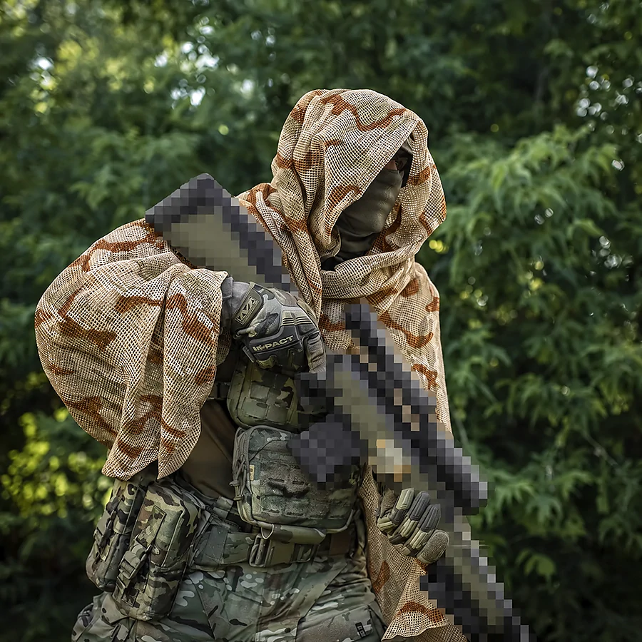 Шарф-сітка маскувальний. Desert camouflage