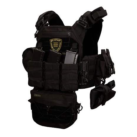 Плитоноска Warmor gen.3 Pro Max XL Черный. Система быстрого сброса. 7 подсумок. (Большого размера)