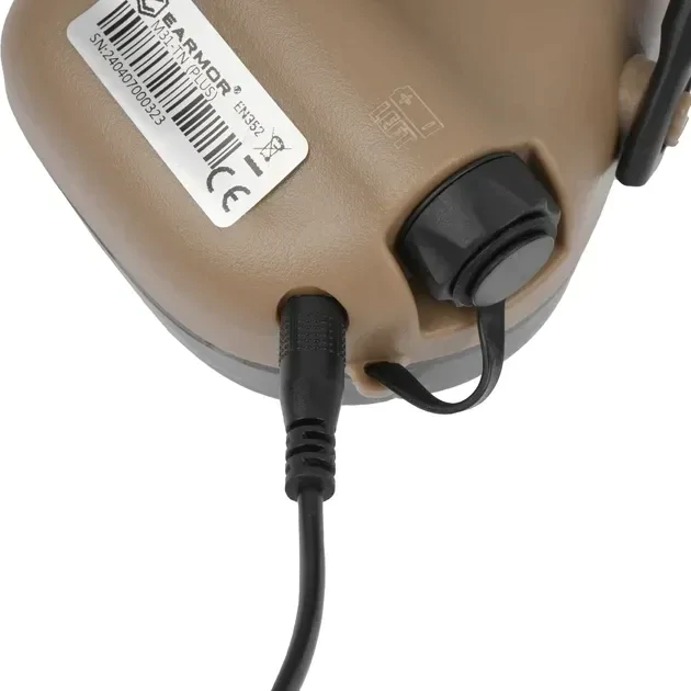 Тактичні навушники Earmor M31 Plus. Койот