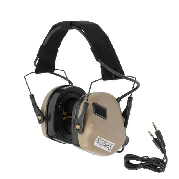 Тактичні навушники Earmor M31 Plus. Койот