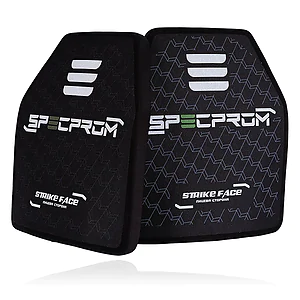 Комплект поліетиленових бронеплит SPECPROM 3-го класу S-Line. Вага 1.4 кг. Розмір 25 на 30 см. Чорна. 2 шт.