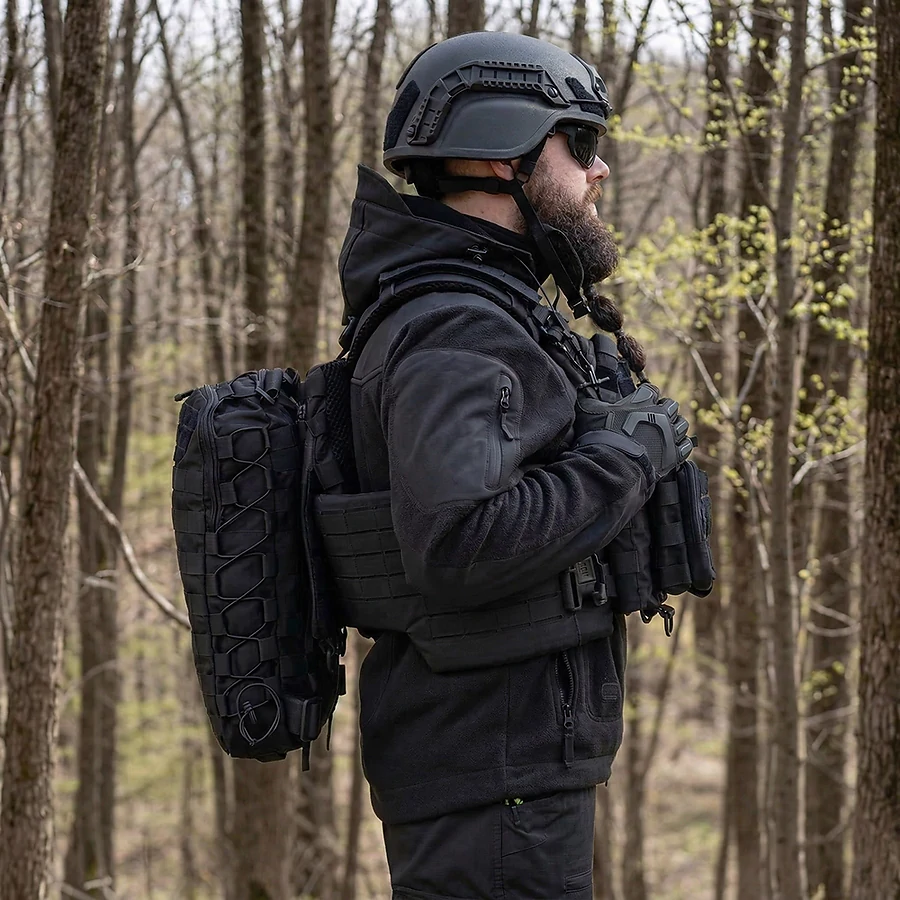 Тактический рюкзак на 10л. Cordura 1000D. Черный