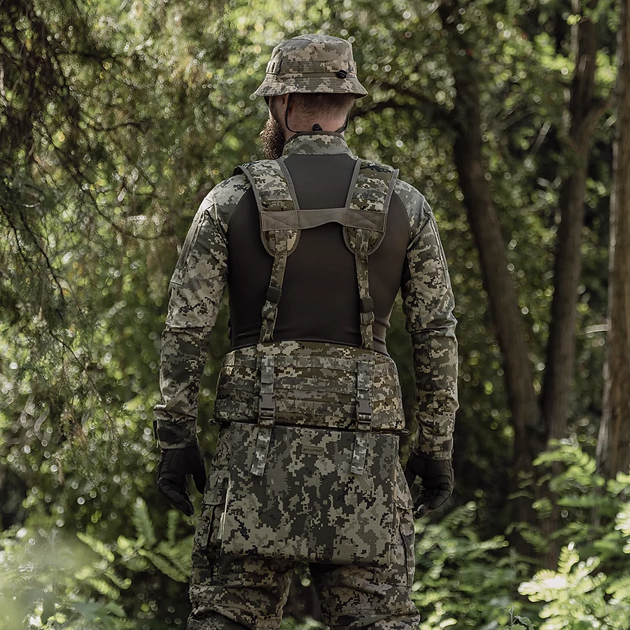 Каремат для сидения раскладной тройной. Cordura 500D. Пиксель