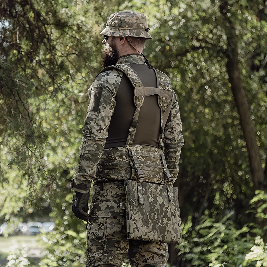 Каремат для сидения раскладной тройной. Cordura 500D. Пиксель
