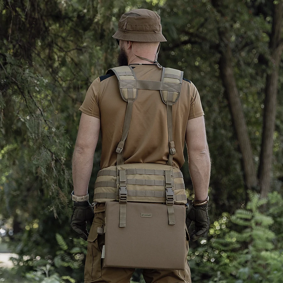 Каремат для сидения раскладной тройной. Cordura 500D. Койот