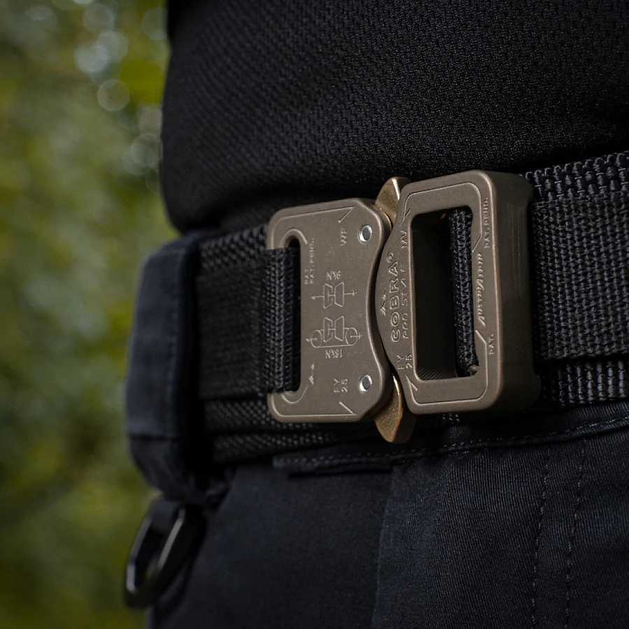 Тактичний ремінь Cobra Buckle Tactical Belt M-Tac. Розмір M/L. Чорний