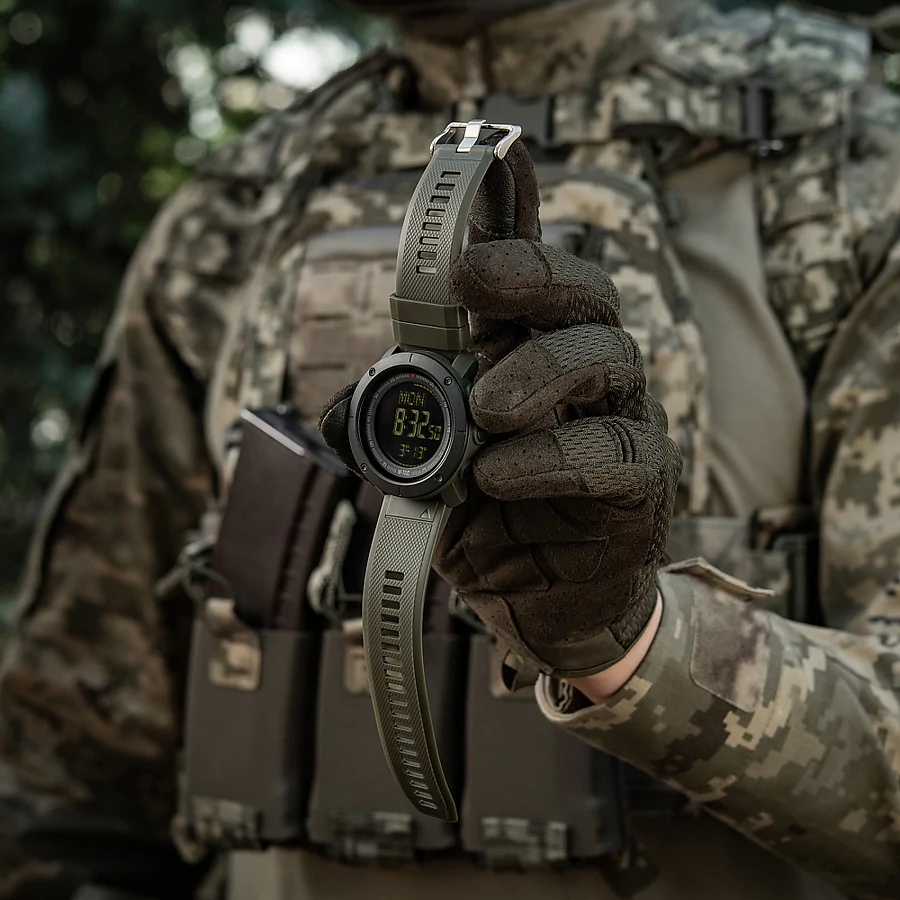 Тактичний годинник з компасом 2095 Army M-Tac. Олива