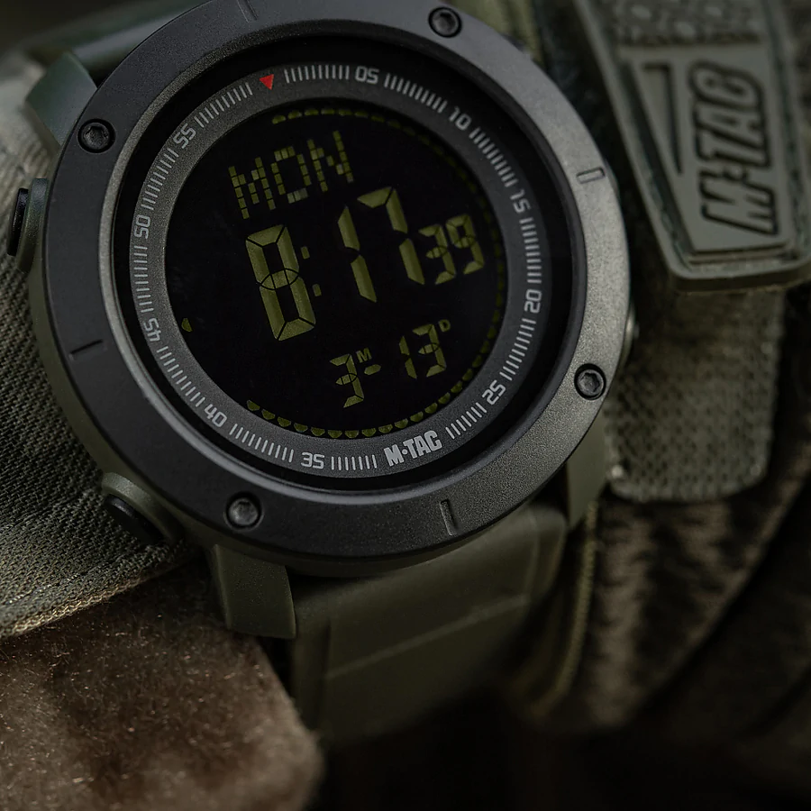 Тактичний годинник з компасом 2095 Army M-Tac. Олива