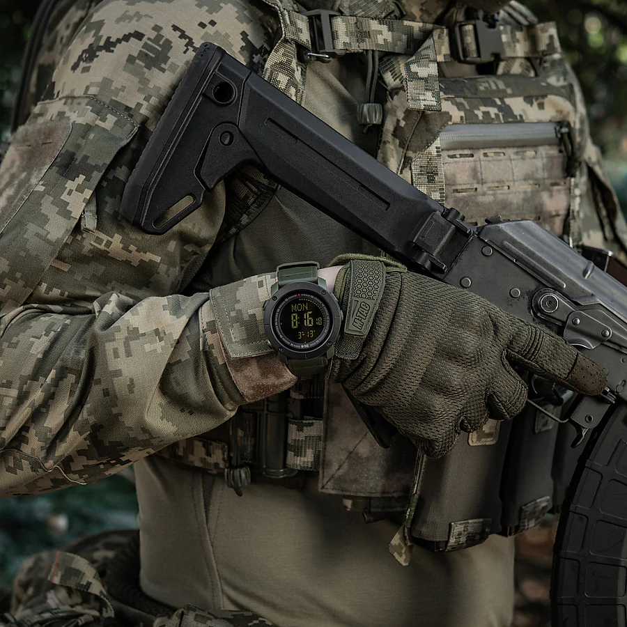 Тактичний годинник з компасом 2095 Army M-Tac. Олива
