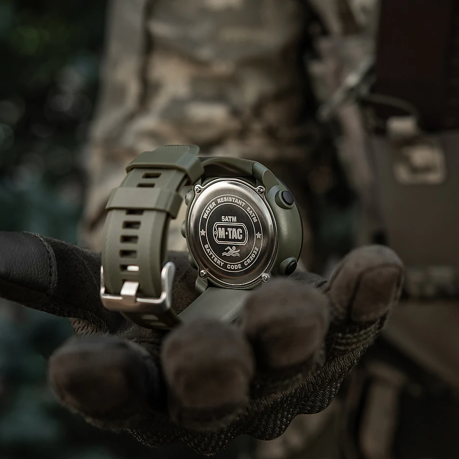 Тактичний годинник з компасом 2095 Army M-Tac. Олива