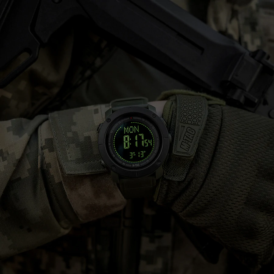 Тактичний годинник з компасом 2095 Army M-Tac. Олива