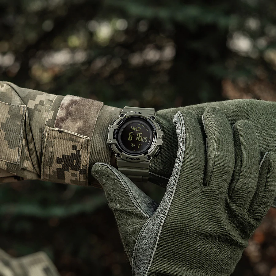 Тактичний годинник з компасом 2233 Army M-Tac. Олива