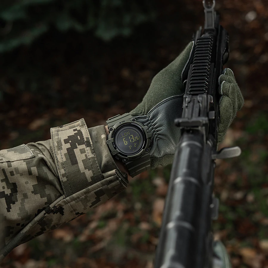 Тактичний годинник з компасом 2233 Army M-Tac. Олива