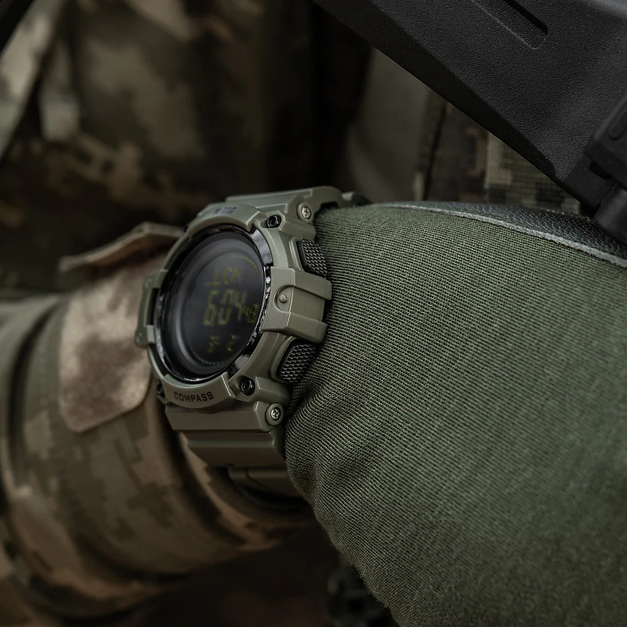 Тактичний годинник з компасом 2233 Army M-Tac. Олива