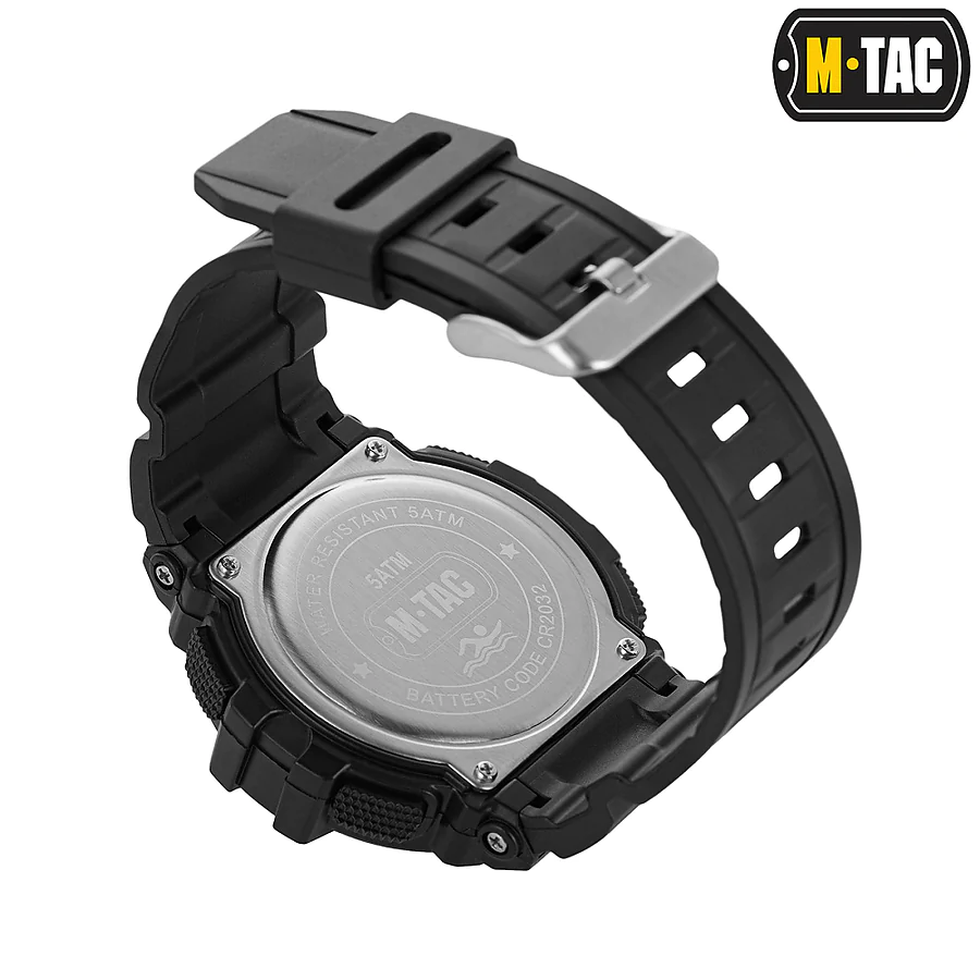 Тактические часы c компасом 2233 Army M-Tac. Чорний