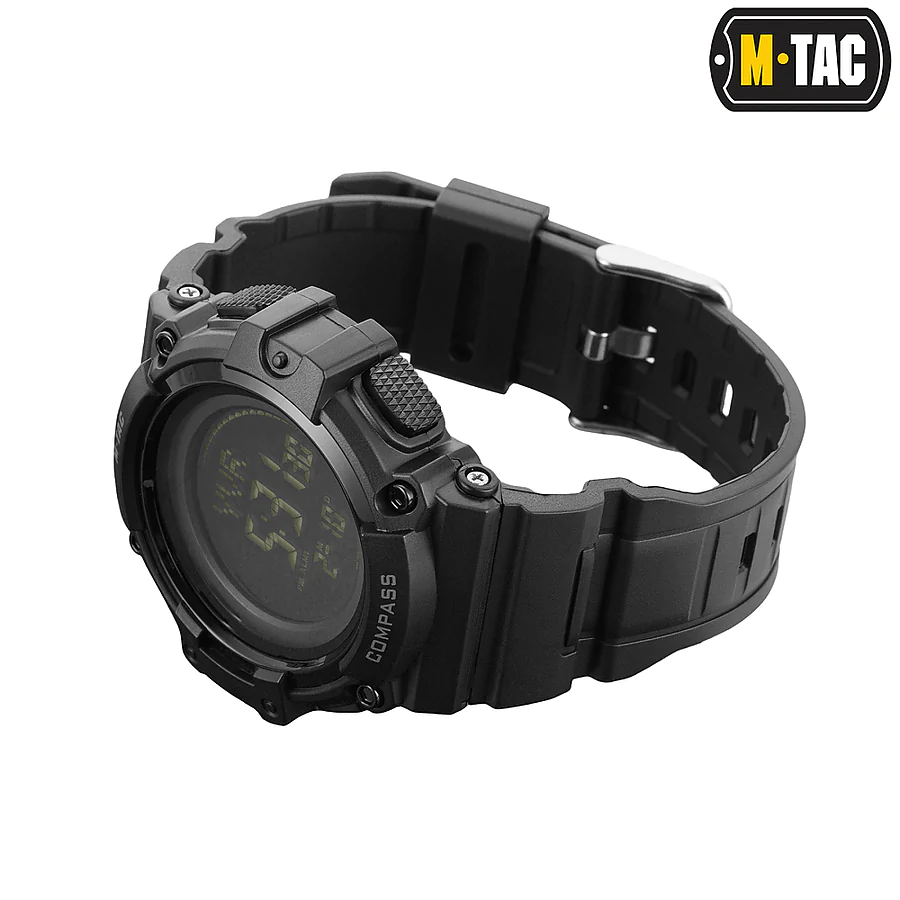 Тактические часы c компасом 2233 Army M-Tac. Чорний