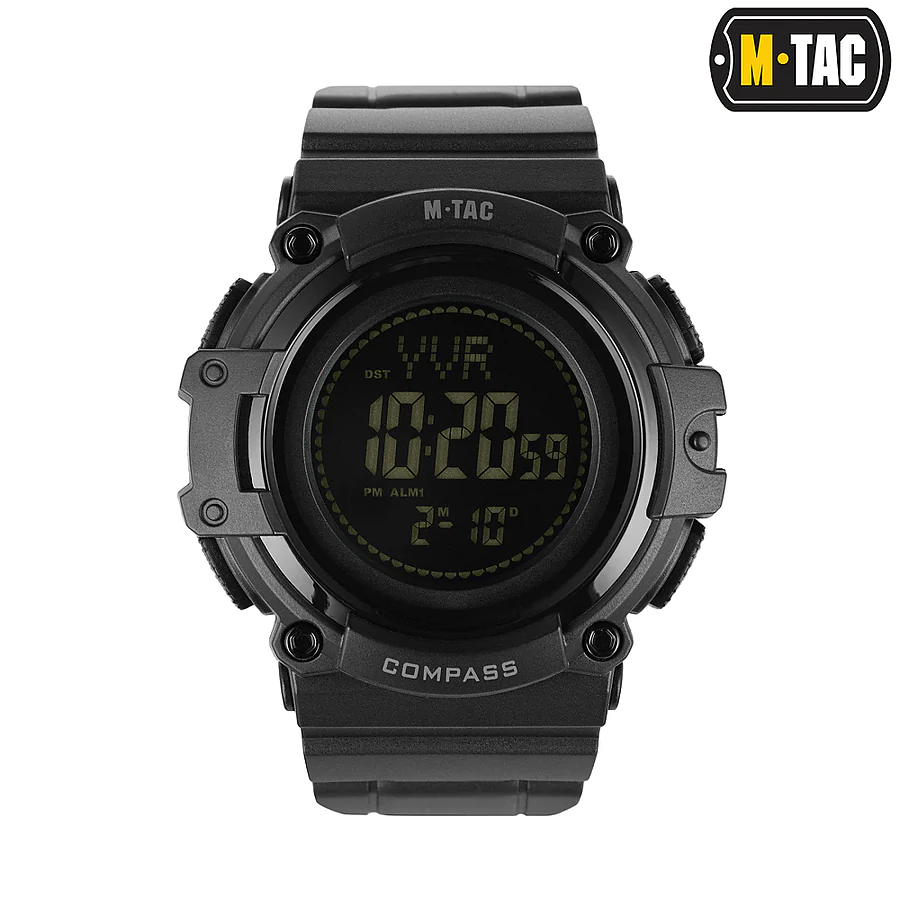 Тактические часы c компасом 2233 Army M-Tac. Чорний