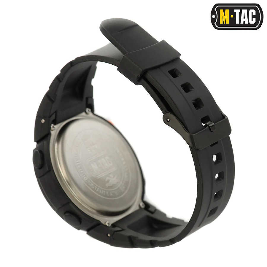 Тактичний годинник з компасом M-Tac. Чорний
