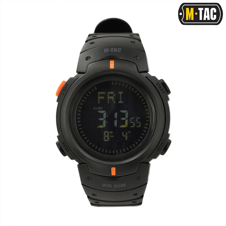 Тактичний годинник з компасом M-Tac. Чорний