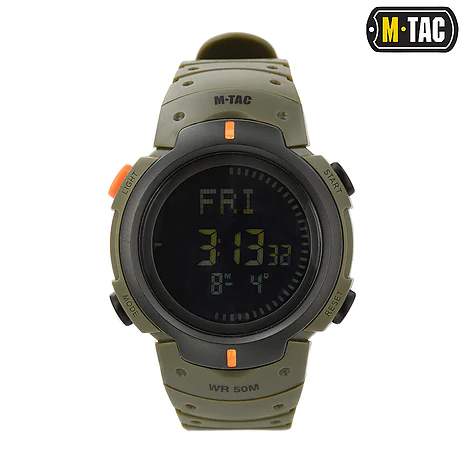 Тактичний годинник з компасом M-Tac. Олива