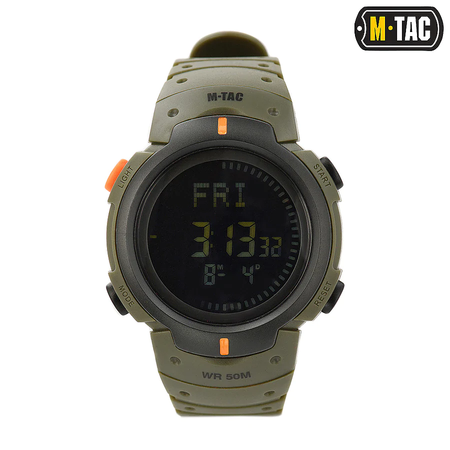 Тактические часы c компасом M-Tac. Олива
