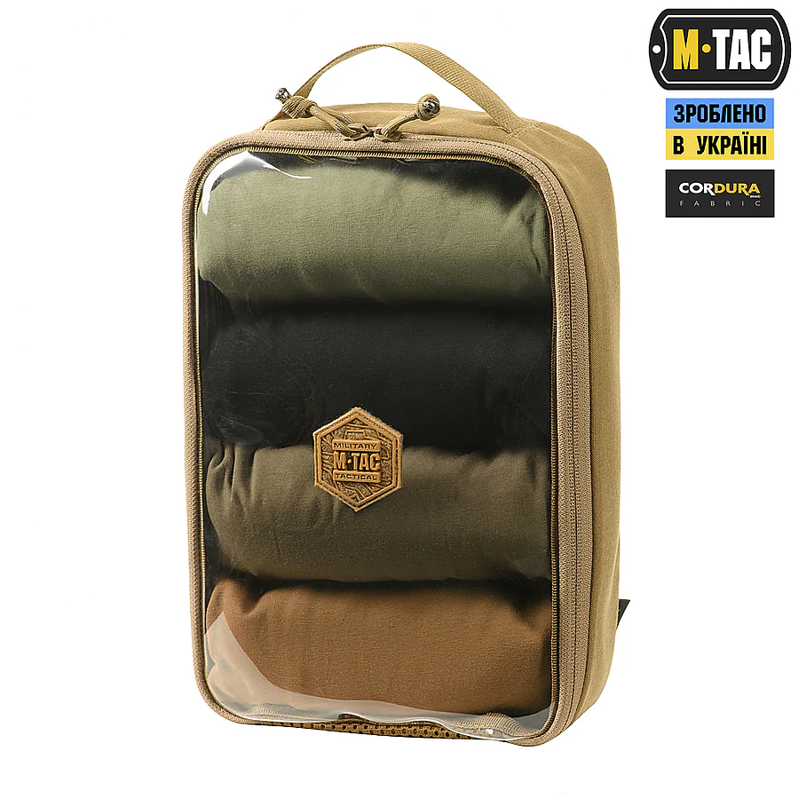 Органайзер утилітарний прозорий Elite Large Gen.II M-Tac. Койот
