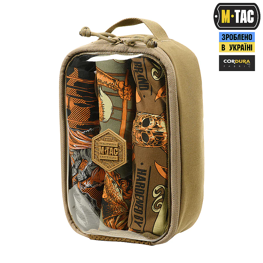 Органайзер утилітарний прозорий Elite Small (22х14 см) M-Tac. Койот