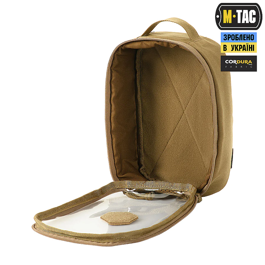Органайзер утилітарний прозорий Elite Small (22х14 см) M-Tac. Койот