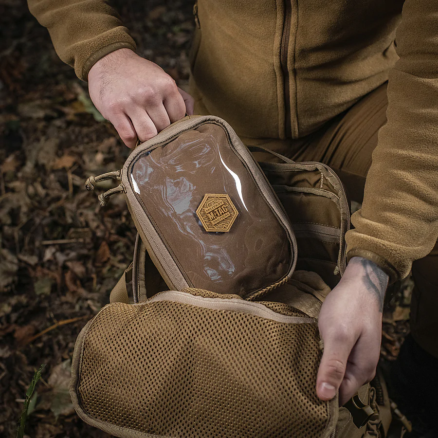 Органайзер утилітарний прозорий Elite Small (22х14 см) M-Tac. Койот