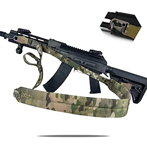 Ремінь збройовий триточковий RAGNAROK з широким наплічником KRAKEN carbine. Мультикам