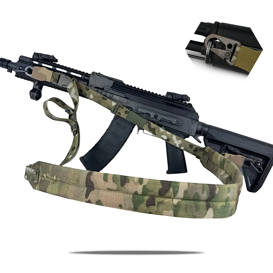 Ремень оружейный трехточечный RAGNAROK с широким наплечником KRAKEN carbine. Мультикам