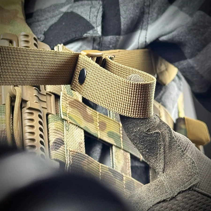 Ремінь збройовий RAGNAROK триточковий з широким наплічником KRAKEN carbine. Койот