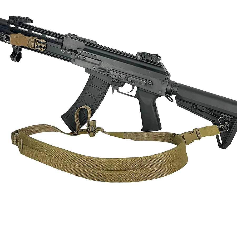 Ремінь збройовий RAGNAROK триточковий з широким наплічником KRAKEN carbine. Койот