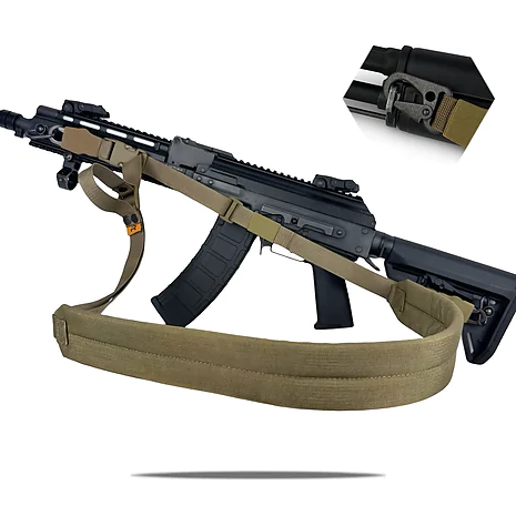 Ремень оружейный трехточечный с широким наплечником RAGNAROK KRAKEN carbine. Койот