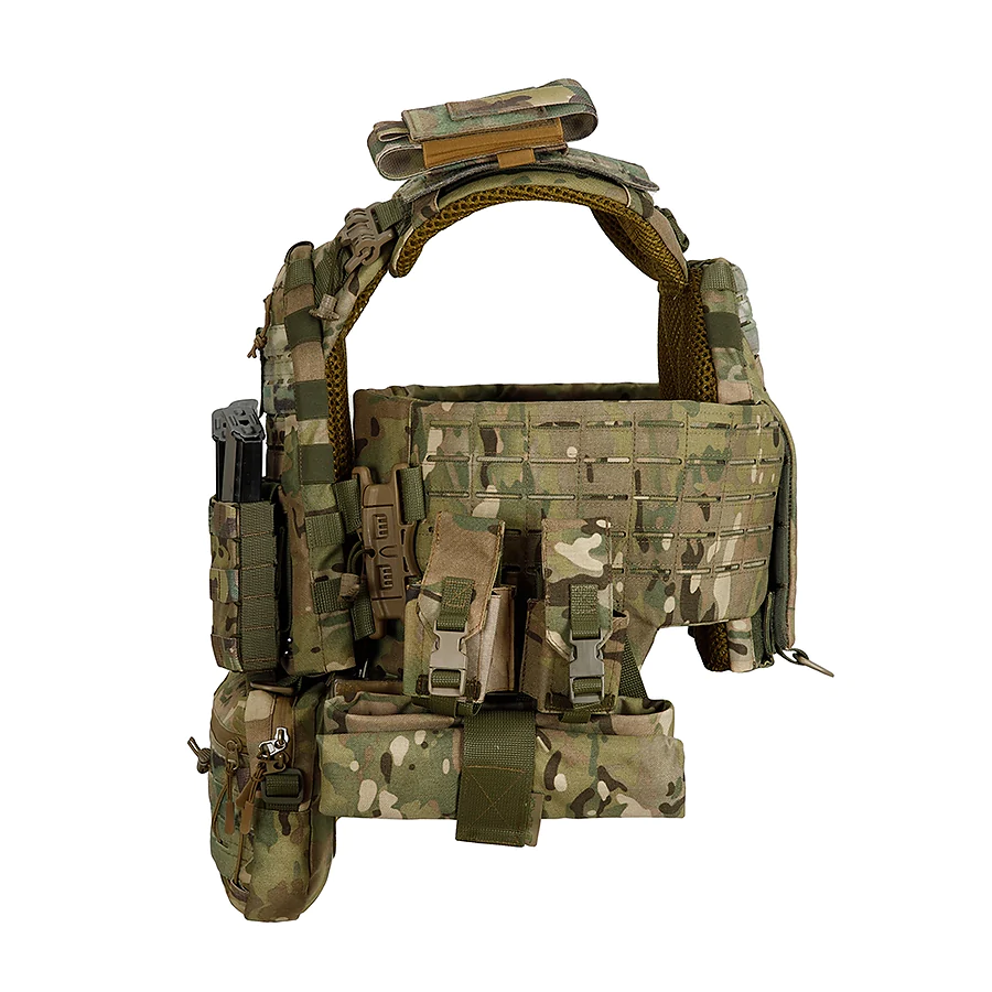Плитоноска SPECPROM WARMOR Gen.5 V2 с полным комплектом подсумков Мультикам. Система быстрого сброса