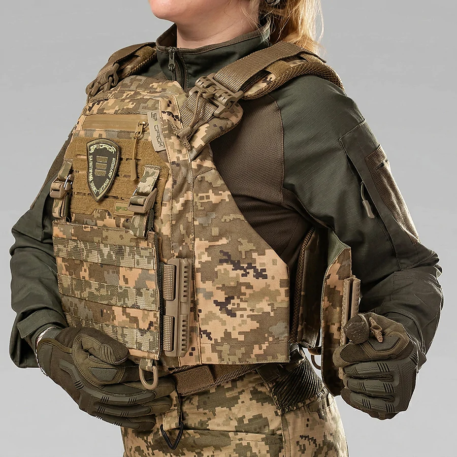 Плитоноска женская Warmor gen.3 FL SPECPROM (for Ladies). Без подсумков. С быстрым боковым и верхним сбросом (без плит). Пиксель