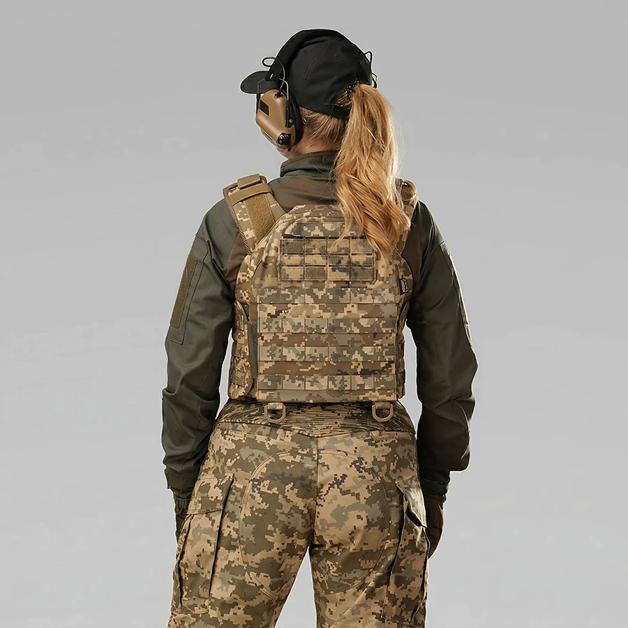 Плитоноска женская Warmor gen.3 FL SPECPROM (for Ladies). Без подсумков. С быстрым боковым и верхним сбросом (без плит). Пиксель