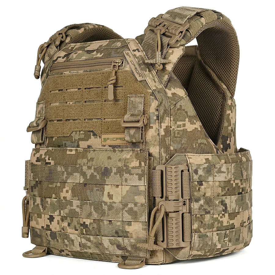 Плитоноска женская Warmor gen.3 FL SPECPROM (for Ladies). Без подсумков. С быстрым боковым и верхним сбросом (без плит). Пиксель