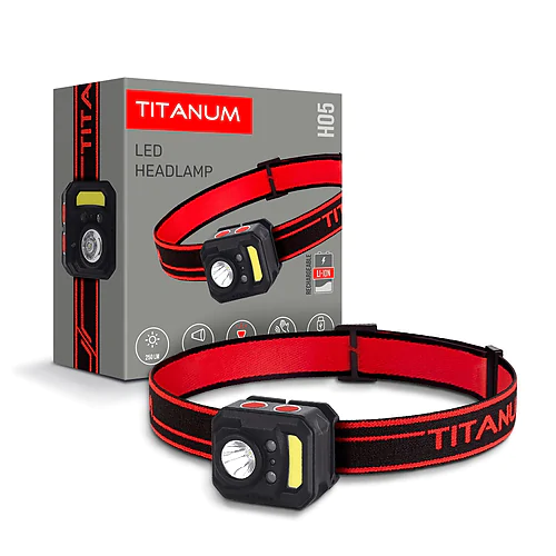 Налобний світлодіодний ліхтар TITANUM 250Lm 6500K