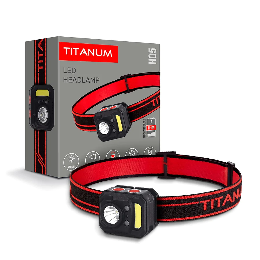 Налобний світлодіодний ліхтар TITANUM 250Lm 6500K