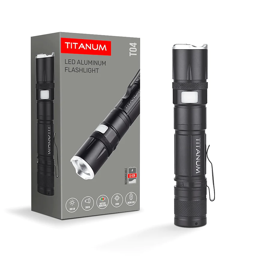 Портативный светодиодный фонарик TITANUM T04 300Lm 6500K
