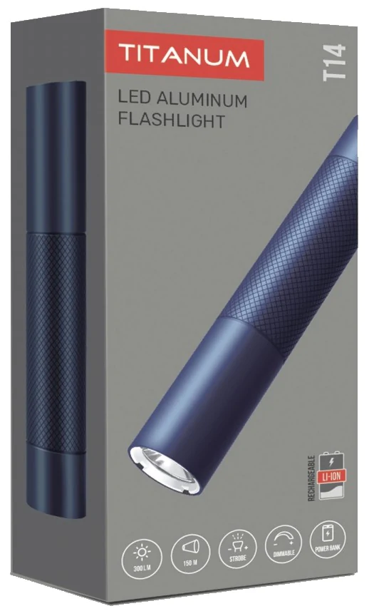 Портативный светодиодный фонарик TITANUM 300Lm 5000K Blue