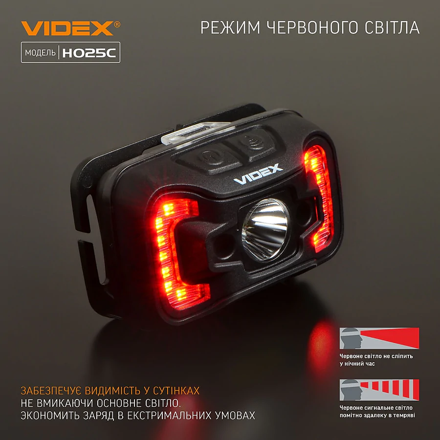Налобний світлодіодний ліхтар VIDEX 310Lm 5000K