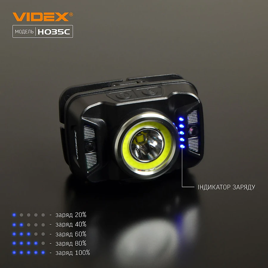 Налобний світлодіодний ліхтар VIDEX 410Lm 5000K