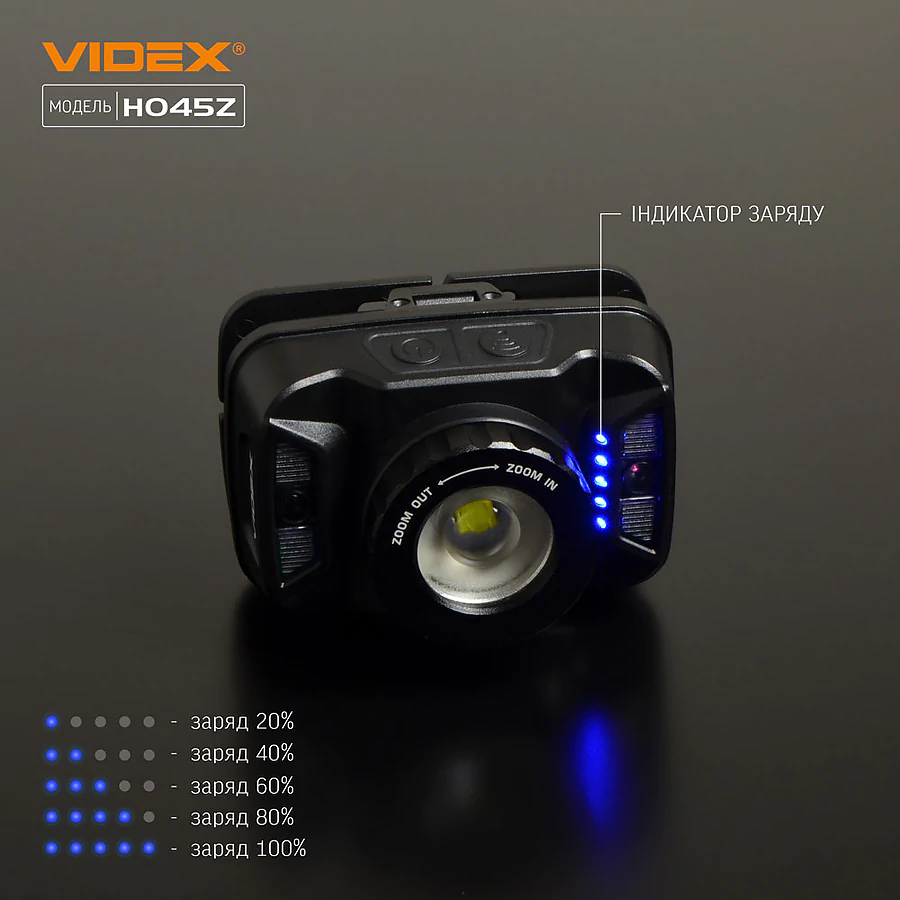 Налобный светодиодный фонарь VIDEX 270Lm 5000K
