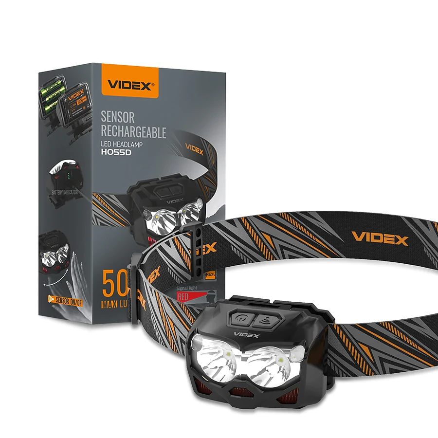 Налобний світлодіодний ліхтар VIDEX 500Lm 5000K
