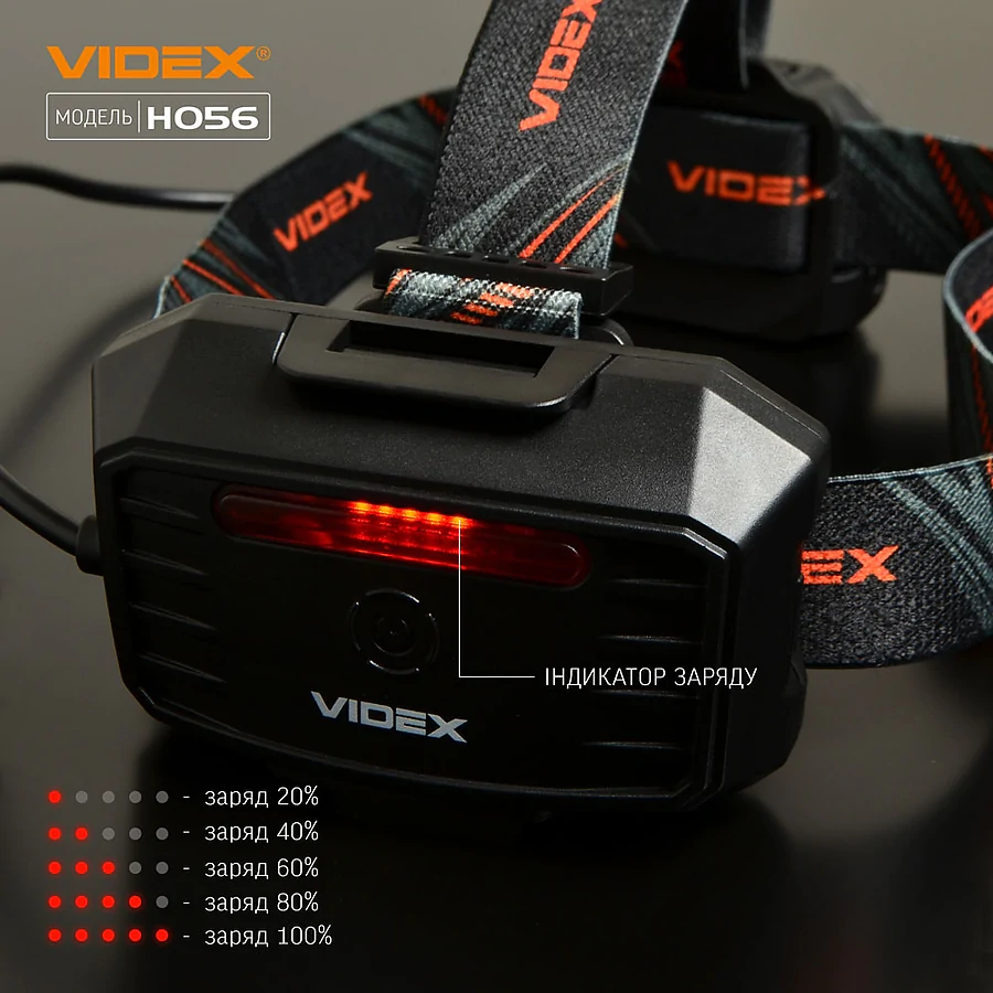 Налобний світлодіодний ліхтар VIDEX 1400Lm 6500K