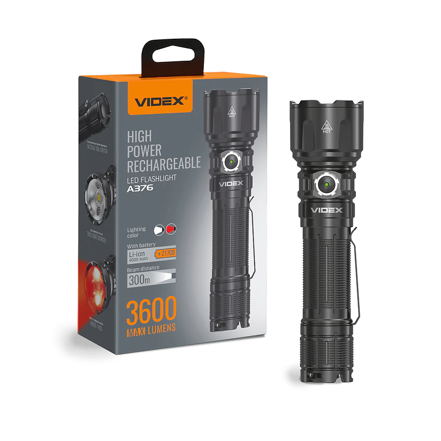 Портативный светодиодный фонарик VIDEX 3600Lm 5000K