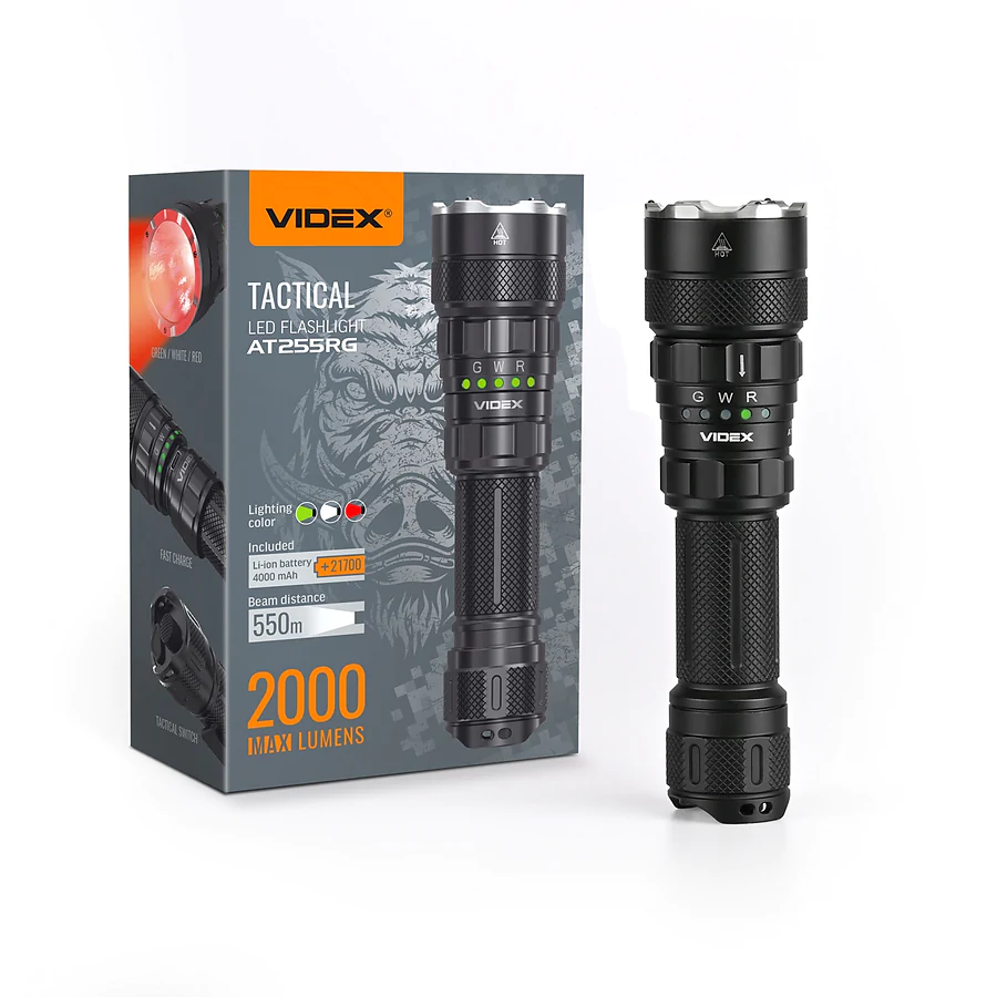 Тактический светодиодный фонарь VIDEX 2000Lm 5000K