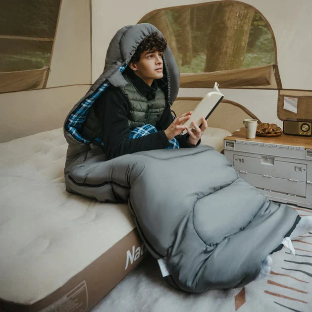 Спальний мішок з капюшоном Naturehike Clear Sky CNK2450WS042. Сірий